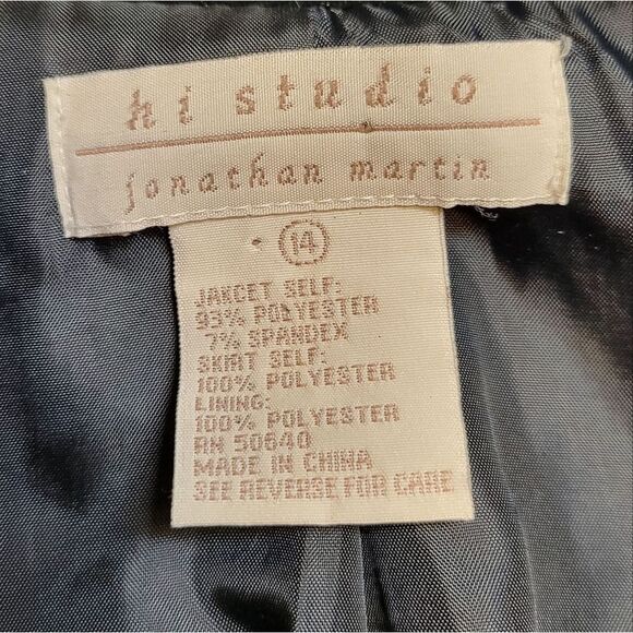 Hi Studio Black Velvety Velour Blazer Jacket Women's Plus Size 14 Whimsigoth - Picture 8 of 8